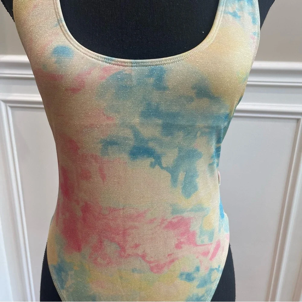 River Island Scoop Neck.  One-Piece Swimsuit in Light Pink - Picture 4 of 7